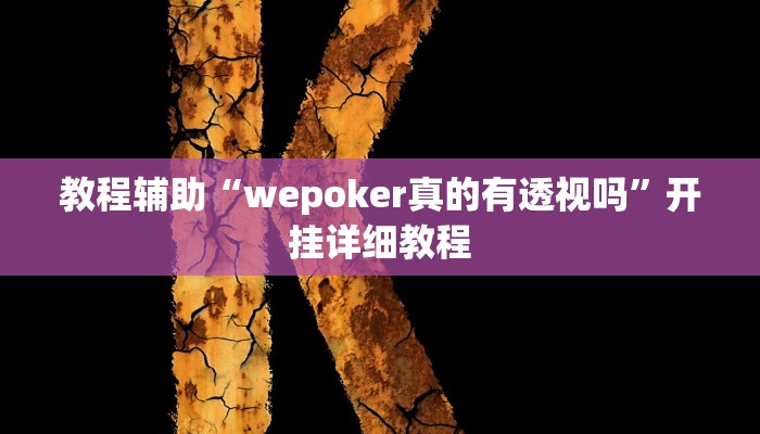教程辅助“wepoker真的有透视吗”开挂详细教程 教程辅助“wepoker真的有透视吗”开挂详细教程