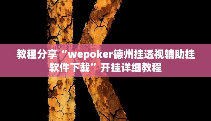 教程分享“wepoker德州挂透视辅助挂软件下载”开挂详细教程 教程分享“wepoker德州挂透视辅助挂软件下载”开挂详细教程
