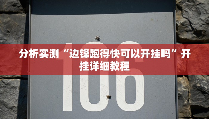 分析实测“边锋跑得快可以开挂吗”开挂详细教程 分析实测“边锋跑得快可以开挂吗”开挂详细教程